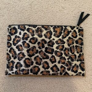 Veronica Beard Leopard Print Clutch never used